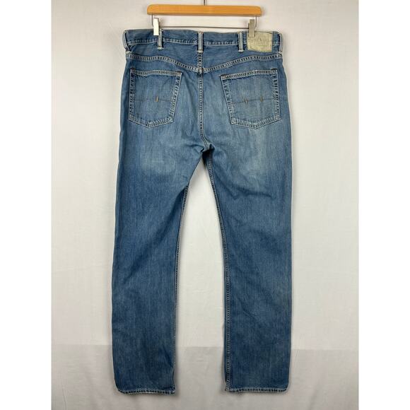 Polo Ralph Lauren 867 Classic Fit Striaght Leg Blue Denim Jeans Men's Size 38x36 - Picture 7 of 11
